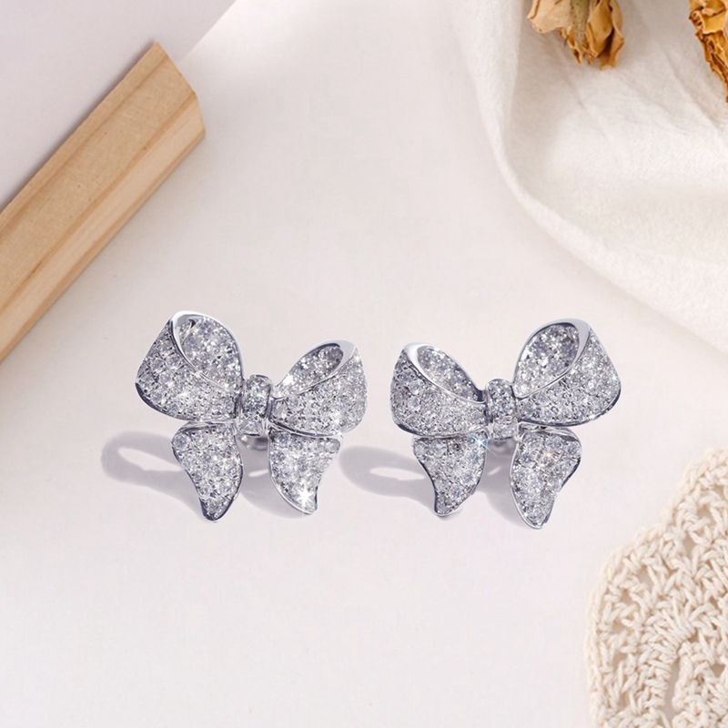 sapphire-925-ต่างหูไพลินสีขาวสําหรับผู้หญิง