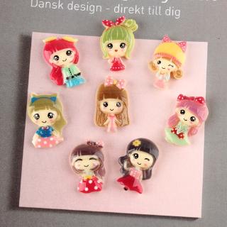 10 ชิ้น/แพ็ค little girl เรซิ่นเครื่องประดับหัตถกรรม cabochons diy