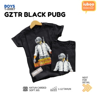 Iuboo ชุดเด็ก - Wash Warehouse | เสื้อผ้าเด็กผู้ชาย | เสื้อแจกจ่าย สําหรับเด็ก | Gztr BLACK PUBG | อายุ 1-12 ปี | แพ็กเก