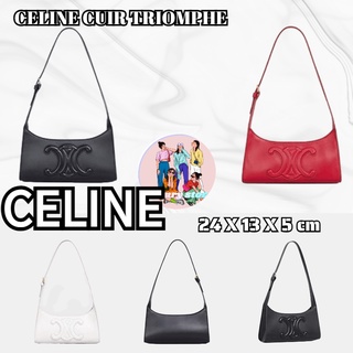 กระเป๋าสะพาย CELINE CUIR TRIOMPHE หนังลูกวัวเรียบ / กระเป๋าใต้วงแขน / กระเป๋าสุภาพสตรี / กระเป๋าถือ / ใหม่             。