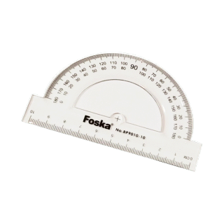Foska (ฟอสก้า) Protractor รูปทรงเรขาคณิต ไม้โปรขนาดครึ่งวงกลม รุ่น BP9010-10