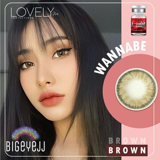 (บิ๊กอาย ตาโต สายฝอ) Wannabe brown- Lovelylens บิ๊กอาย สายฝอ คอนแทคเลนส์ ตาโต สีเทา เน้นตาโต เซ็กซี่ รุ่นใหม่ สวยมากค่ะ