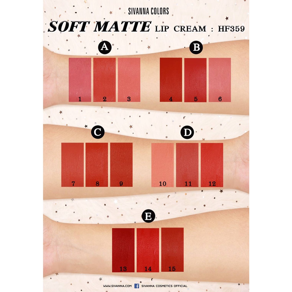 sivanna-soft-matte-lip-cream-set-hf359-ซิวานน่า-ลิป-เซต-3-ชิ้น-เนื้อครีมแมท-x-1-ชิ้น-alyst