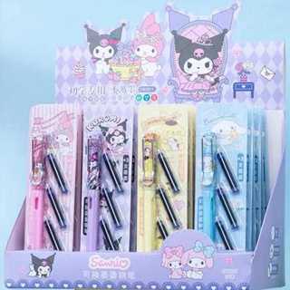 ชุดเครื่องเขียน ปากกาหมึกซึม ลาย Sanrio Mymelody Kuromi Cinnamoroll Pom Pom Purin เหมาะกับของขวัญวันเกิด สําหรับนักเรียน และสํานักงาน