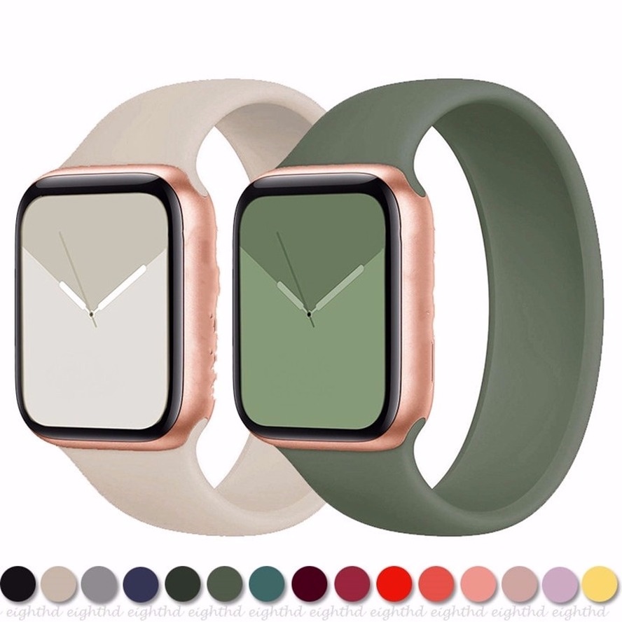 ภาพหน้าปกสินค้าสายนาฬิกาข้อมือซิลิโคน สําหรับ Smart Watch Series 8 Ultra 7 6 SE 5 4 3 2 1 ขนาด 49 มม. 45 มม. 41 มม. 44 มม. 40 มม. 42 มม. 38 มม.