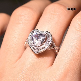 ภาพหน้าปกสินค้าของขวัญเครื่องประดับผู้หญิงแหวนอัลลอยแฟชั่นรูปหัวใจ Rhinestone ที่เกี่ยวข้อง