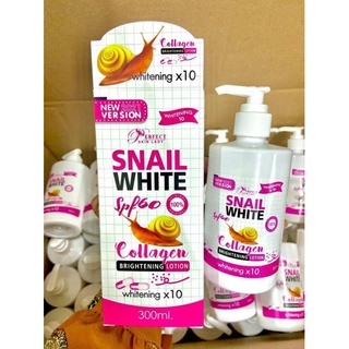 Snail white collagen brightening lotion SPF60 Perfect skin lady 300ml.