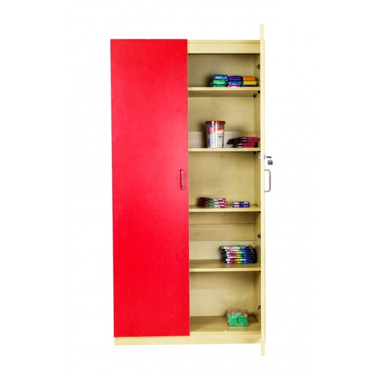 t334ตู้ใส่ของครูฝาปิดเต็มใบ-สีสันกับธรรมชาติ-พร้อมกุญแจล็อก-เฟอร์นิเจอร์ไม้-เฟอร์นิเจอร์เด็ก-ตู้ใส่ของ-ตู้ไม้