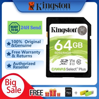 Kingston การ์ดหน่วยความจํา SD 128GB 64GB 32GB 16GB Class10 SDHC