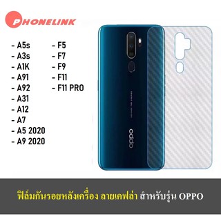 ฟิล์มเคฟล่า ฟิล์มหลัง Oppo A52020 A91 A31 A12 A92020 F11pro F11 A5s A3s A7 A1K F9 F7 Reno2 A91 ฟิล์มกันรอย ราคาถูก