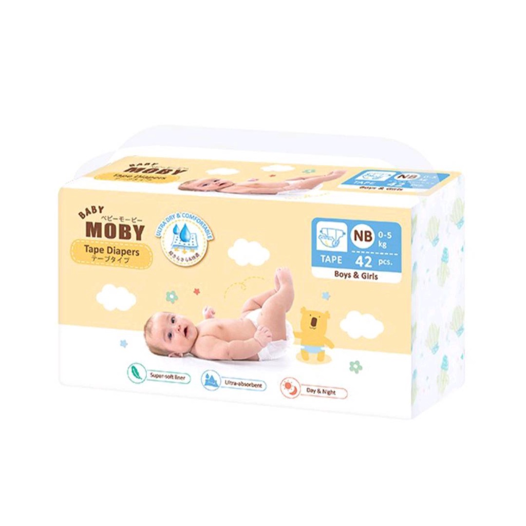 ภาพหน้าปกสินค้าBaby Moby เบบี้โมบี้แพมเพิสเด็ก ผ้าอ้อมสำเร็จรูป จากร้าน bebeandkids บน Shopee