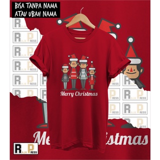 เสื้อยืด พิมพ์ลาย MERRY CHRISTMAS ฟรีชื่อสามารถปรับแต่งได้