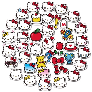 สติ๊กเกอร์ติดตกแต่งสมุดภาพกันน้ําลาย Hello Kitty 40 ชิ้น