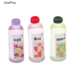 &lt; Cooltoy &gt; ขวดเครื่องดื่มจิ๋ว 1:12 สําหรับตกแต่งบ้านตุ๊กตา 3 ชิ้น