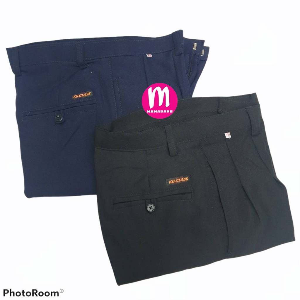 ภาพสินค้ากางเกงสแล็ค กางเกงใส่ทำงานผู้ชาย ผ้าโซล่อน รุ่นประหยัด กางเกงสแล็คผ้ามัน สีดำ/สีกรม จากร้าน mamadaru บน Shopee ภาพที่ 4