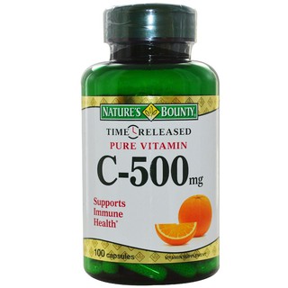 ภาพหน้าปกสินค้าNature\'s Bounty, Time Released Pure Vitamin C, 500 mg, 100 Capsules ที่เกี่ยวข้อง