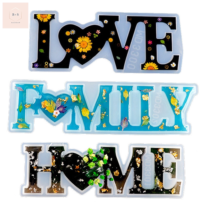 large-love-home-family-letter-resin-casting-mold-silicone-making-epoxy-mould