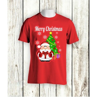 เสื้อยืดผ้าฝ้ายพิมพ์ลาย เสื้อยืด ลายคริสต์มาส MERRY CHRISTMAS SANTA CLAUS สําหรับเด็ก ครอบครัว