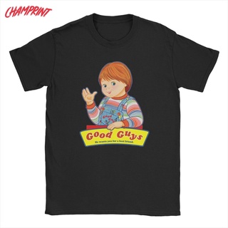 ใหม่ เสื้อยืดคอกลม แขนสั้น ผ้าฝ้าย 100% พิมพ์ลาย Good Guys Chucky สไตล์วินเทจ สําหรับผู้ชาย และผู้หญิง ทุกเพศS-5XL