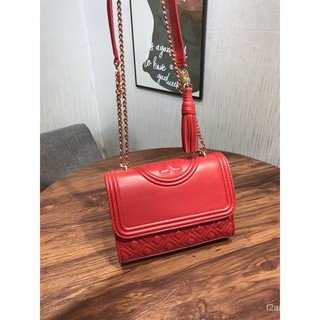 ❌ส่งด่วน❌ เจ้าใหญ่ งานดี TORY BURCH FLEMING SMALL CONVERTIBLE SHOULDER BAG Explosive Chain Bag Messenger Bag-