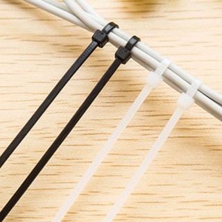 สายรัด หนวดกุ้ง cable ties เคเบิ้ลไทร์ 4,6,8,10 นิ้ว สีขาว, ดำ