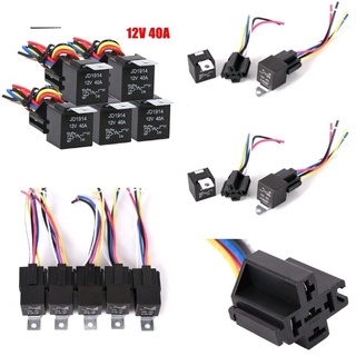 [ พร้อมปลั๊ก ] รีเลย์ 12vและ24v รีเลย์ 5 ขา / รีเลย์ 4 ขา [ ทนกระแสสูง 40A ] relay 12v​24v relay 5 ขา 40Aพร้อมทุกวันค่ะ