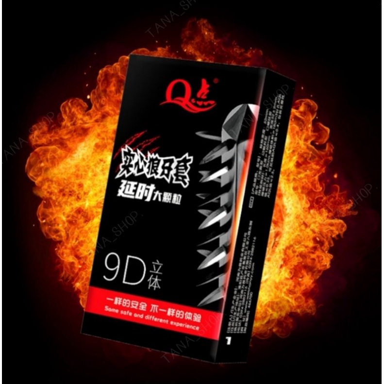 ถุงยางอนามัยอนุภาคขนาดใหญ่สามมิติ9d-solid-spikes-อัพเกรดความสุข-ปุ่มเยอะ-ถึงใจ-สาวๆชอบ-มี12ชิ้น-กล่อง