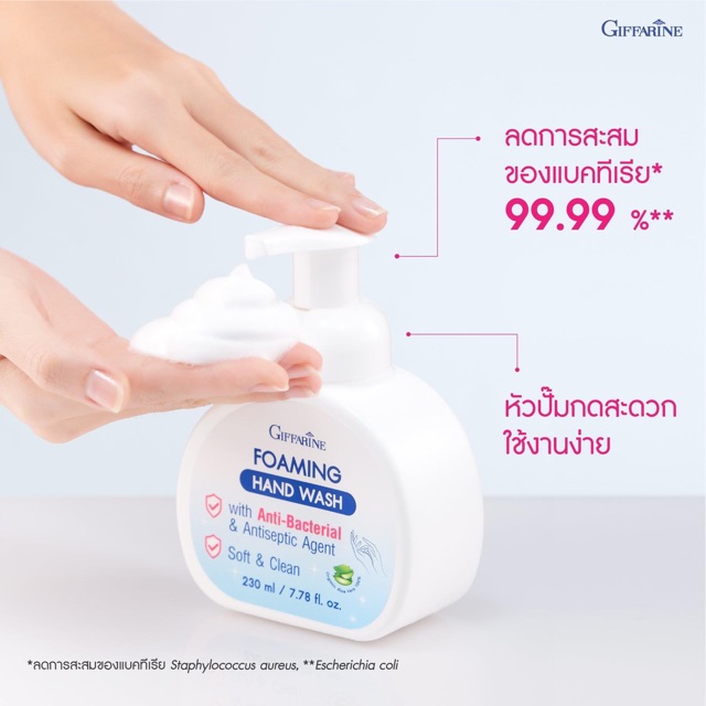 พร้อมส่ง-กิฟฟารีน-โฟมมิ่ง-แฮนด์-วอช-foaming-hand-wash-โฟมล้างมือสูตร-anti-bacterial-ช่วยปกป้องผิว-กลิ่นหอม-ฟองนุ่ม