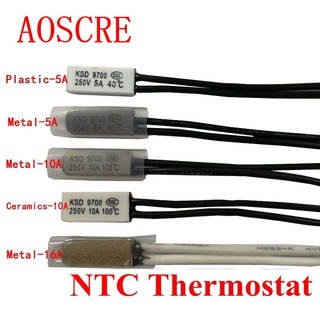 ภาพหน้าปกสินค้าThermostat 10C-240C KSD9700 100C 105C 110C 115C 120C Bimetal Disc Temperature Switch N/C Thermal Protector degree centig ที่เกี่ยวข้อง