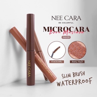 มาสคาร่าปัดคิ้ว หัวแปรงสลิม N608 NEE CARA MICROCARA BROW MASCARA…..