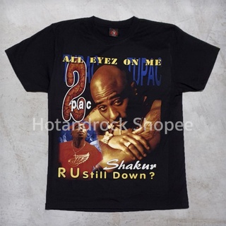 เสื้อยืดโอเวอร์ไซส์เสื้อยืดวง 2PAC HOTANDROCK TDM 1817S-3XL