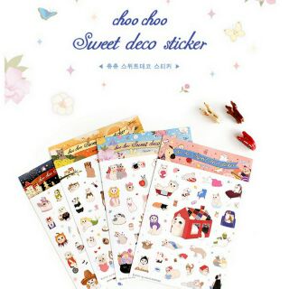 [ เซ็ทสุดคุ้ม 4 แผ่น ] Choo Choo Cat Sticker