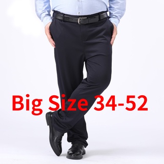 กระบอกใหญ่ ผู้ชาย กางเกงทำงาน ผ้าเรียบ สแลค ไซส์ใหญ่ Big Size เอว 35-53 นิ้ว