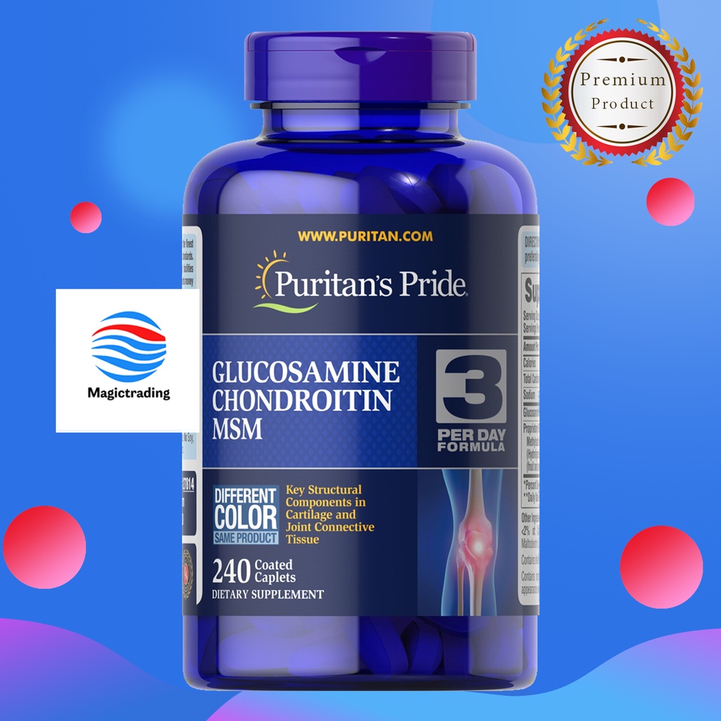 Puritan's Pride Double Strength Glucosamine, Chondroitin & MSM Joint