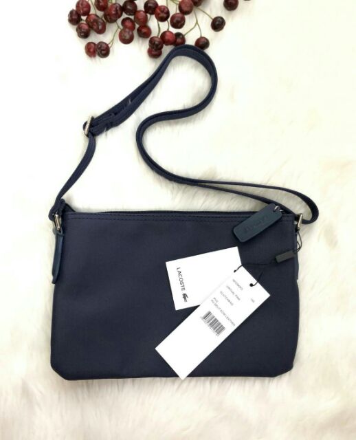 new-lacoste-pvc-pu-split-cow-lether-shoulder-bag-พร้อมส่ง-สินค้ารุ่นหายากค่ะ-กระเป๋าสะพายข้างได้