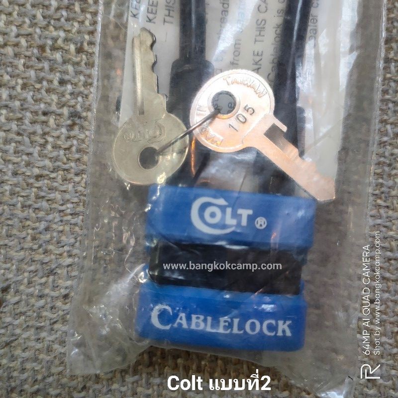 ของแท้-colt-cable-lock-กุญแจล๊อกปืน-colt-สายล๊อคปืนยี่ห้อโคลท์-remington-hk-marlin-แท้