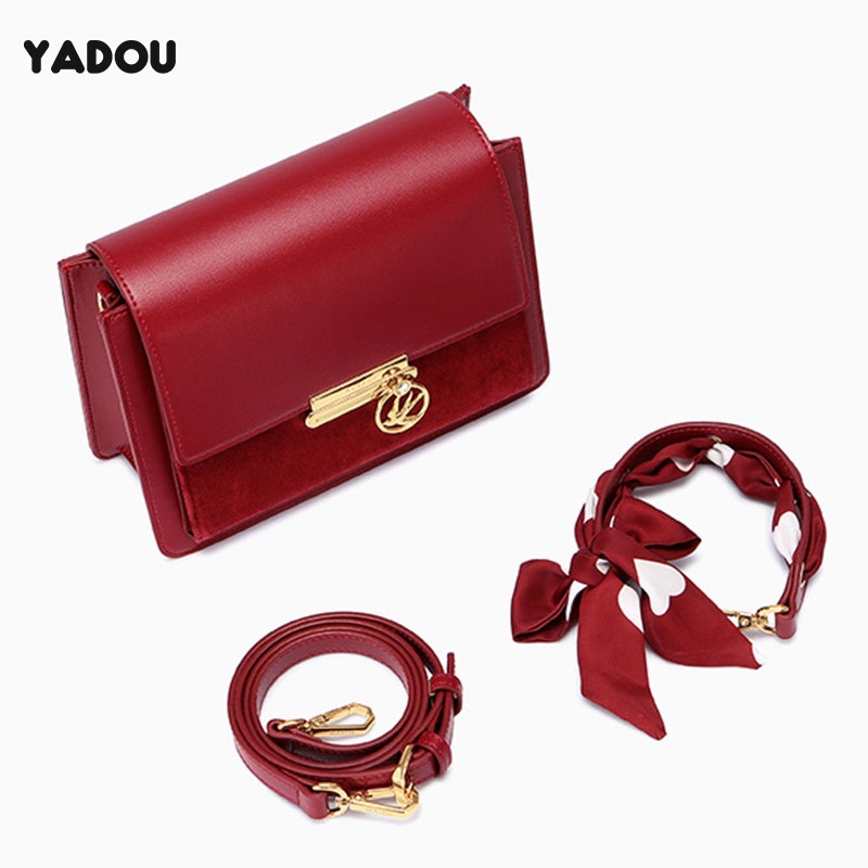 yadou-กระเป๋าแต่งงานสีแดง-หรู-อารมณ์-กระเป๋าแต่งงานเจ้าสาว-ใหม่-กระเป๋าสะพายข้างเก๋ๆ-ผู้หญิงที่เป็นผู้ใหญ่