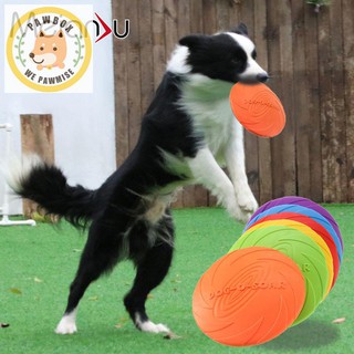 DOG-O-SOAR Dog Frisbee Pet Interactive Toy ซิลิโคนจานร่อนที่ทนต่อการกัดการฝึกการลอยตัวและการขว้าง