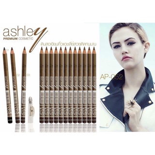 ดินสอเขียนคิ้ว มีกบเหลา Ashley AP052  Premium Eyebrow Pencil Waterproof (ยกโหล X 12 ชิ้น)