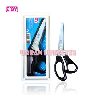 Esy E-619 อีซี่ กรรไกรซิกเซก ด้ามดำ ขนาด 9 นิ้ว stainless zigzag scissors 9 inches