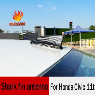 Car Shark Fin Antenna Auto Radio AM/FM Signal Aerials Decoration for Honda Civic 11T 2022 Black