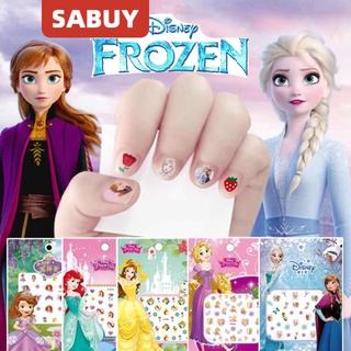 SABUY Disney สติ๊กเกอร์ติดเล็บเด็ก ดิสนีย์ ลายการ์ตูน สติ๊กเกอร์ติดเล็บลายการ์ตูน Frozen Snow White สไตล์เจ้าหญิง Cartoon Kids Nail Sticker