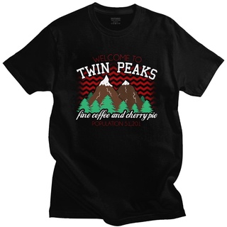 เสื้อยืดผ้าฝ้ายพิมพ์ลายขายดี เสื้อยืดแขนสั้น พิมพ์ลาย Welcome To Twin Peaks 90s สไตล์เรโทร สําหรับผู้ชาย