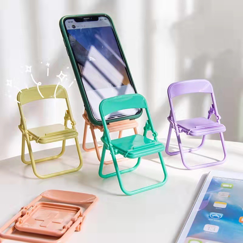 ใหม่-มัลติฟังก์ชั่น-ของขวัญ-ที่วางโทรศัพท์-พับเก็บได้-สร้างสรรค์-ที่วางโทรศัพท์มือถือ-รูปทรงเก้าอี้