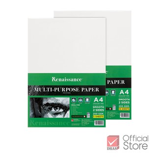 ราคาRenaissance กระดาษวาดเขียน แบบเรียบ A4 200G