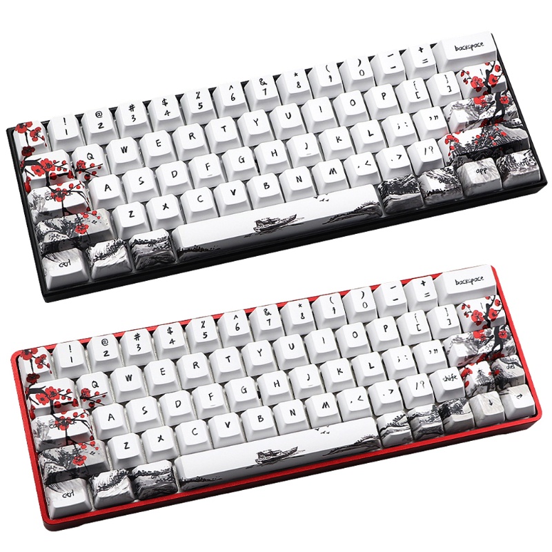 qj-71-keys-wangjiang-plum-blossom-keycap-dye-sublimation-oem-mechanical-keyboard-keycap-for-gh60-xd64-dz60-gk61-gk64