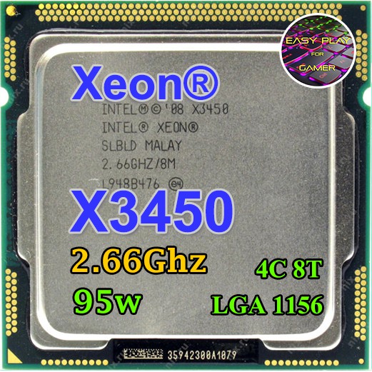 ⚡️CPU Intel Xeon X3450 2.66 GHz 4คอ8เทรด 95W LGA 1156 ฟรีซิลิโคน1ซอง ...