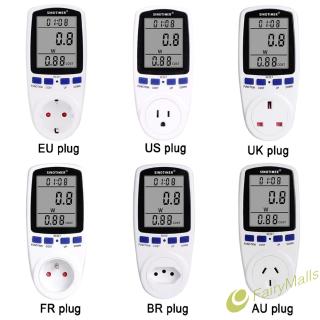 เครื่องวัดแรงดันไฟฟ้าวัตต์มิเตอร์ f plug in power meter