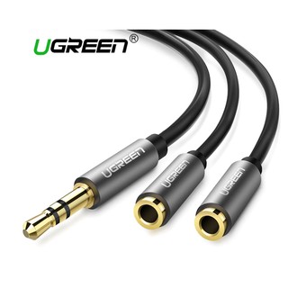 สินค้า Ugreen Headphone Splitter 3.5mm Audio Stereo Y Splitter Extension Cable Male to Female Dual Headphone Jack Adapter