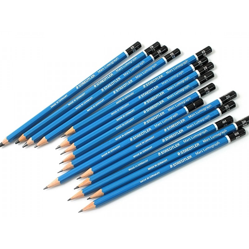 ราคาและรีวิวดินสอ 1แท่ง EE 6B 5B 4B 3B 2B HB 2H Staedtler Lumograph สเต็ดเลอร์ ลูโมกราฟ Drawing Pencil